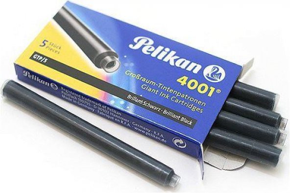 PELIKAN DOLMA KALEM KARTUSU SIYAH 5LI UZUN (GTPS) ürün görseli 1