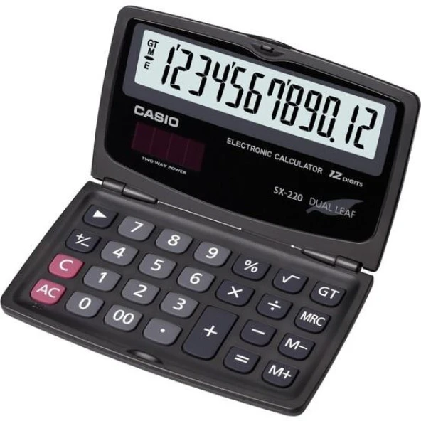 CASIO HESAP MAKINESI  CEP TIPI SX-220 (12 HANE) ürün görseli 1