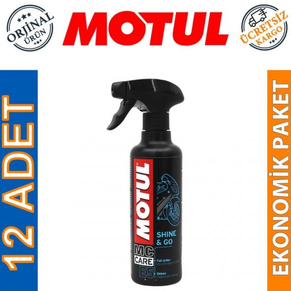 Motul E5 Shine & Go 400 ML Hızlı Cila ve Parlatıcı Sprey (12 Adet) ürün görseli 1