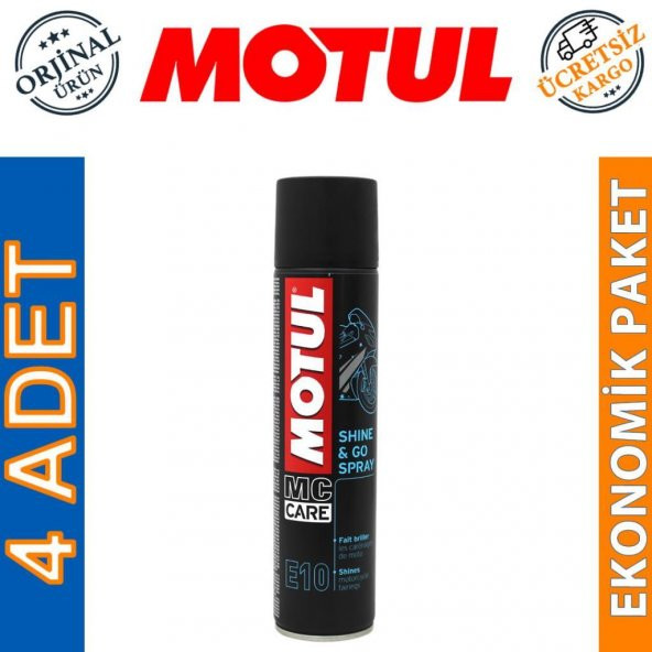 Motul E10 Shine & Go Spray 400 ML Parlatıcı Sprey (4 Adet) ürün görseli 1
