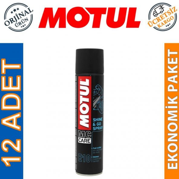 Motul E10 Shine & Go Spray 400 ML Parlatıcı Sprey (12 Adet) ürün görseli 1