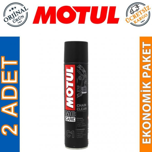 Motul C1 Chain Clean 400 ML Zincir Temizleme Spreyi (2 Adet) ürün görseli 1