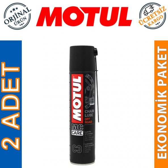 Motul C3 Chain Lube Off Road 400 ML Zincir Yağı (2 Adet) ürün görseli 1
