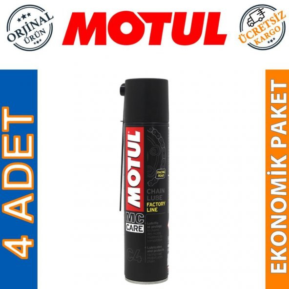 Motul C4 Chain Lube Factory Line 400 ML Zincir Yağı (4 Adet) ürün görseli 1