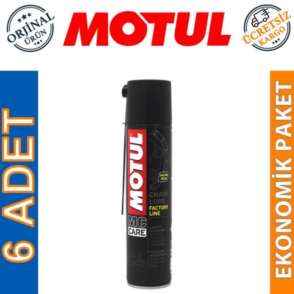 Motul C4 Chain Lube Factory Line 400 ML Zincir Yağı (6 Adet) ürün görseli 1