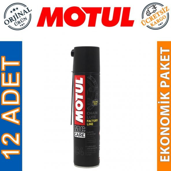 Motul C4 Chain Lube Factory Line 400 ML Zincir Yağı (12 Adet) ürün görseli 1