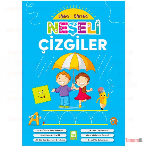 NEŞELİ ÇİZGİLER EĞİTİCİ ve ÖĞRETİCİ ÇİZGİ ALIŞTIRMALAR ürün görseli 1