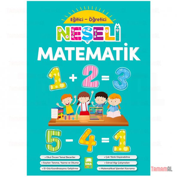 NEŞELİ MATEMATİK EĞİTİCİ ve ÖĞRETİCİ ÇİZGİ ALIŞTIRMALARI ürün görseli 1
