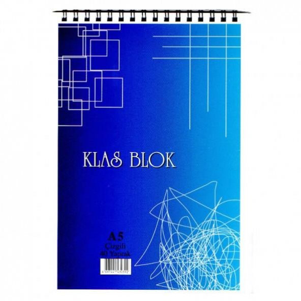 KLAS CIZGILI BLOKNOT SPIRALLI A5 40 YAPRAK (0392) ürün görseli 1