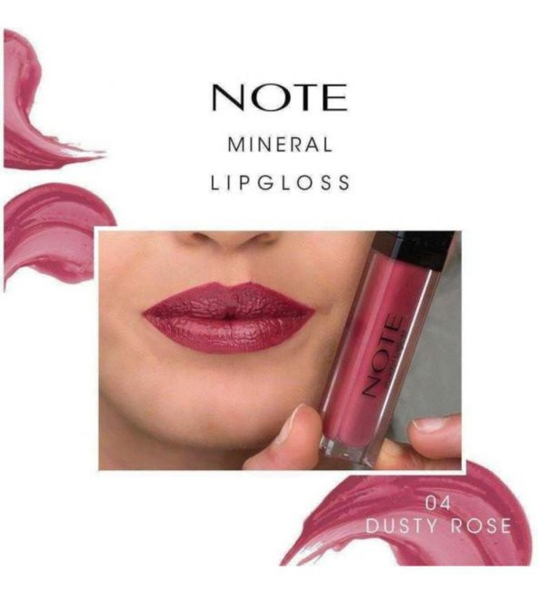 Note Mineral Lipgloss 04 Dusty Rose ürün görseli 1