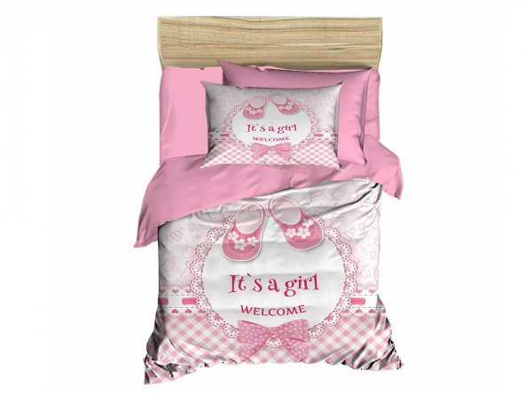 Dijital Baskılı 3d Bebek Nevresim Takımı Girl Pembe ürün görseli 1