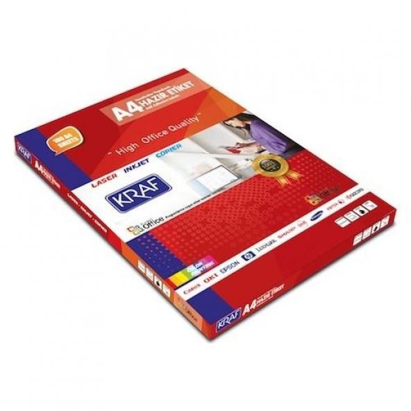 KRAF LASER ETIKET 2033 63.5x25.4 (33x100=3300 ürün görseli 1