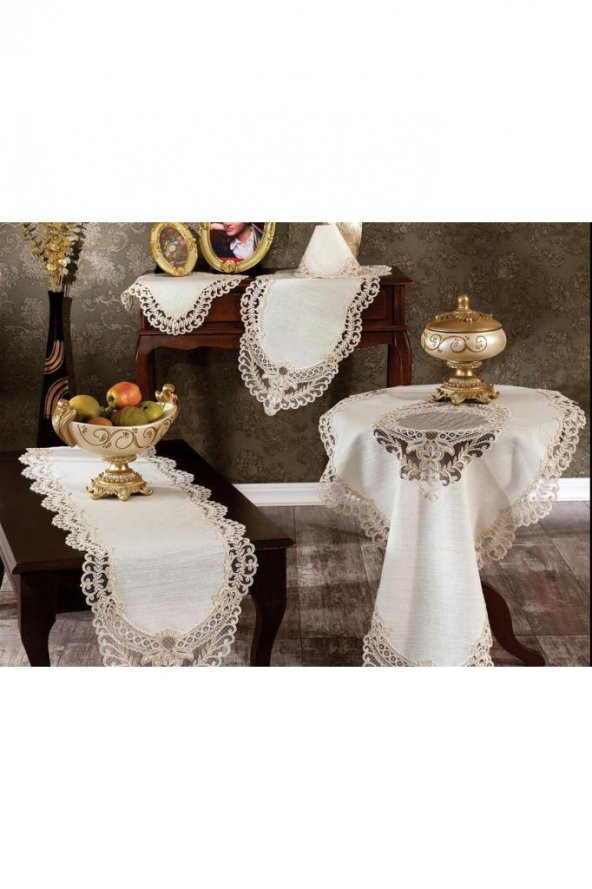 Dila Bulut Salon Takımı 5 Parça Pudra - Resim 6