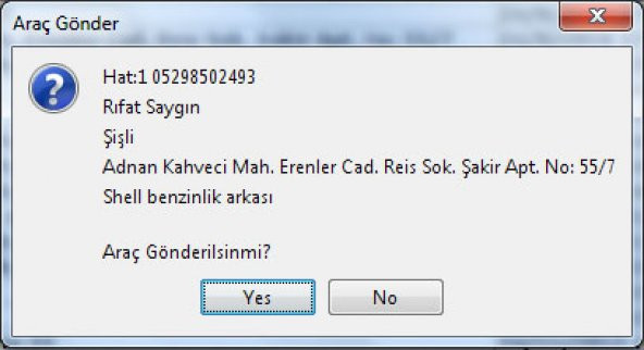 Pyro Taksi Durağı Yazılımı Programı & Caller ID - Resim 5