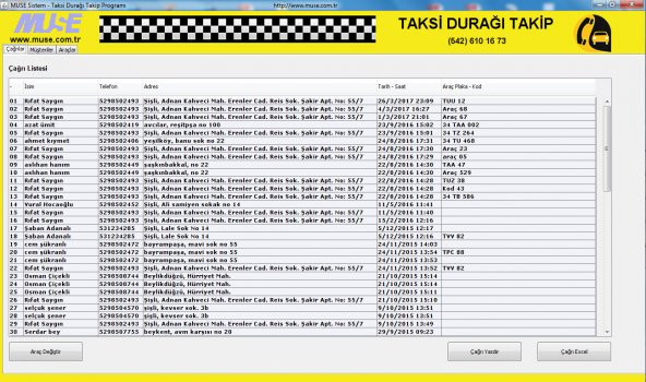 Pyro Taksi Durağı Yazılımı Programı & Caller ID - Resim 6