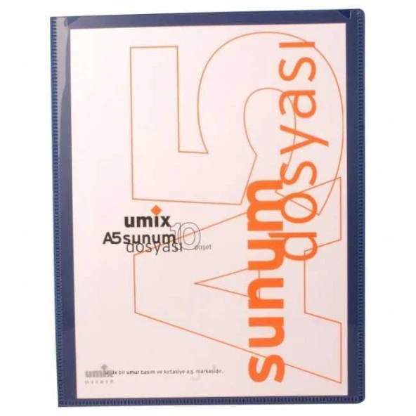 UMIX SUNUM DOSYASI CEPLI A5 10 LU LAC.(U1191P) ürün görseli 1