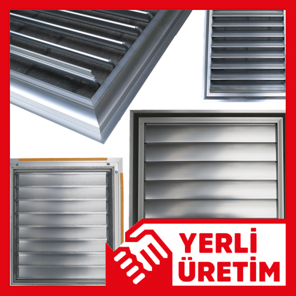 22x22 cm Banyo Havalandırma Alüminyum Parlak Krom Menfez - ÜCRETSİZ KARGO! ölçüler dıştan dışadır ürün görseli 1