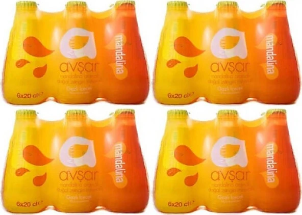 Avşar Mandalina Aromalı Maden Suyu 24x200 ml ürün görseli 1