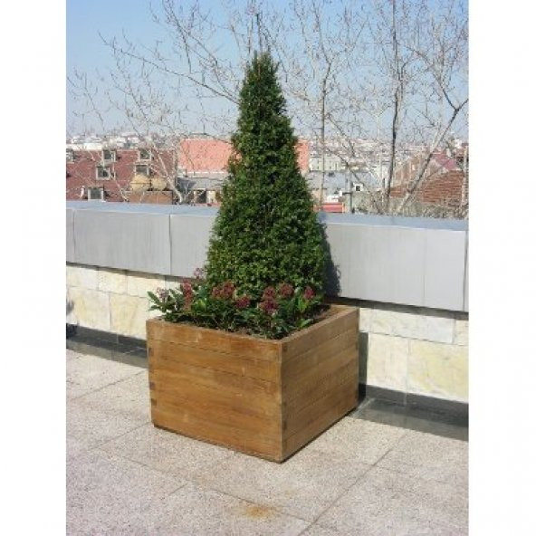 Ahşap Saksı 60x60x50 ürün görseli 1