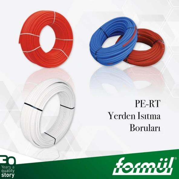 FORMÜL SÜPER BARİYERSİZ 16*2 KILIFLI MOBİL BORU YERDEN ISITMA PE-RT KIRMIZI ürün görseli 1