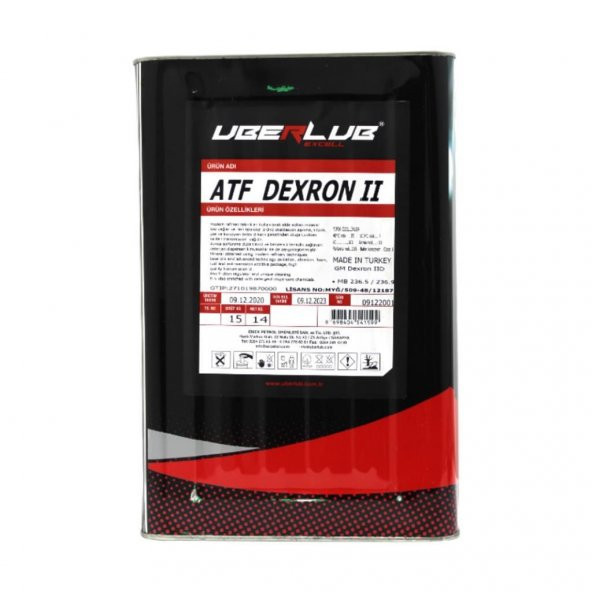 Uberlub Excell ATF Dexron 2 16 Lt  Otomatik Şanzıman Yağı ürün görseli 1