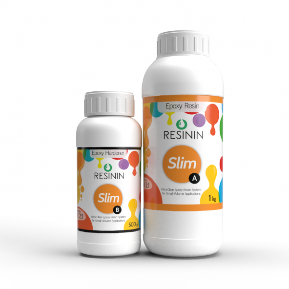 Slim Original 1500 Gr A+B Küçük Hacim İçin Şeffaf Epoksi Reçine ürün görseli 1