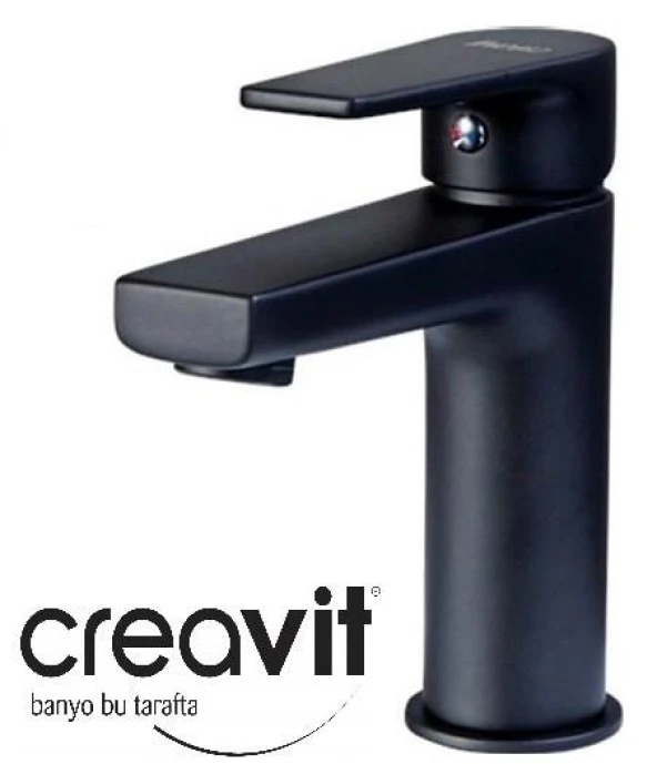 Creavit Sr1500S Sharp Siyah Lavabo Armatürü Bataryası Siyah ORJİNAL ÜRÜN ürün görseli 1