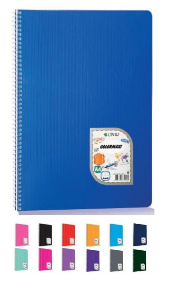 COLORMAXI PP SPIRALLI A4 96YP KARELI DEFTER ürün görseli 1