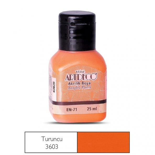 ARTDECO AKRILIK BOYA 25ML TURUNCU (3603) ürün görseli 1