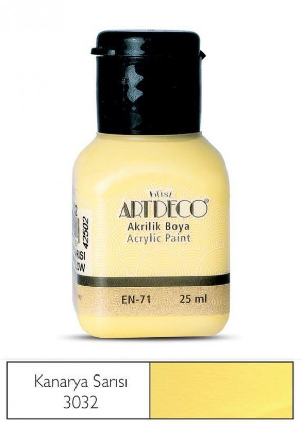 ARTDECO AKRILIK BOYA 25ML KANARYA SARI (3032) ürün görseli 1