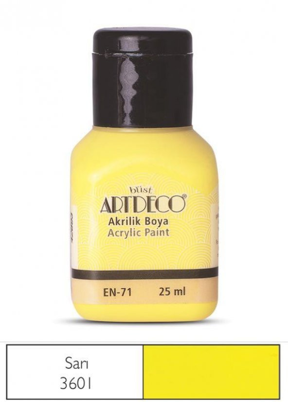 ARTDECO AKRILIK BOYA 25ML SARI (3601) - Resim 2