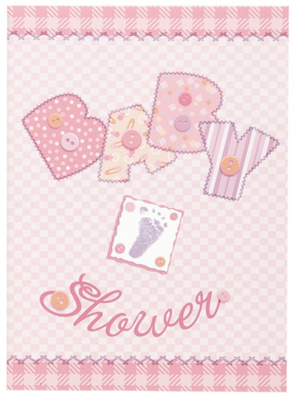 BABY SHOWER DAVETİYE PEMBE 8Lİ ürün görseli 1