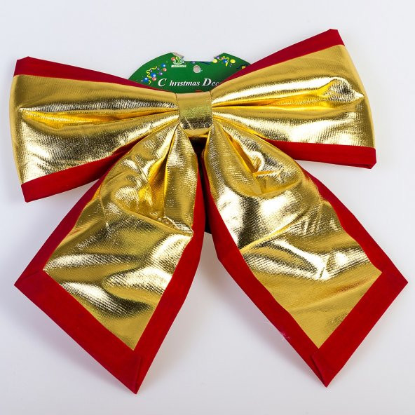 YILBAŞI FİYONK KIRMIZI-GOLD 31CM X 39CM - 1 ADET ürün görseli 1