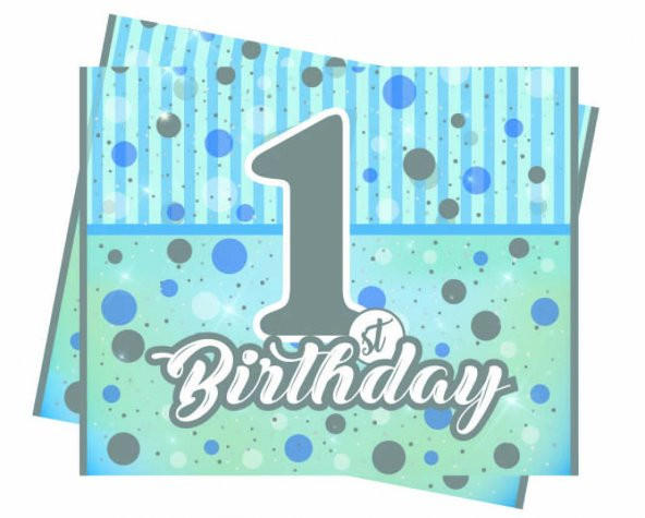MASA ÖRTÜSÜ HAPPY BİRTHDAY 1 YAŞ MAVİ(PLASTİK) ürün görseli 1