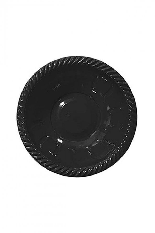 YUVARLAK KASE PLASTİK SİYAH 6LI ürün görseli 1