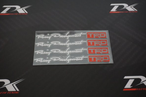 Toyota TRD Racing Development Kapı Kolu Ayna Torpido Sticker - Resim 3