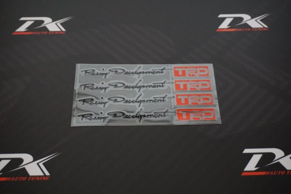 Toyota TRD Racing Development Kapı Kolu Ayna Torpido Sticker - Resim 4