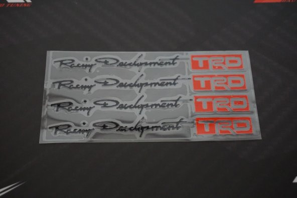 Toyota TRD Racing Development Kapı Kolu Ayna Torpido Sticker - Resim 6