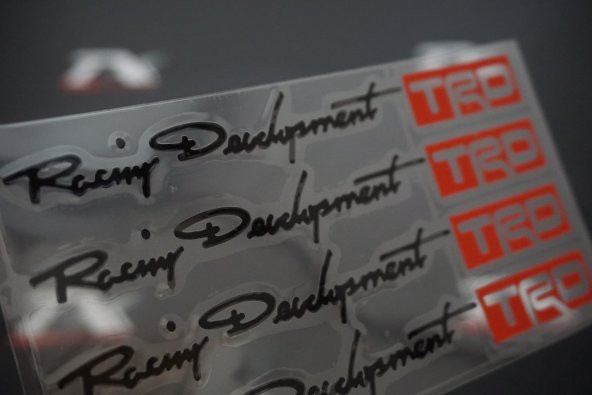 Toyota TRD Racing Development Kapı Kolu Ayna Torpido Sticker - Resim 2