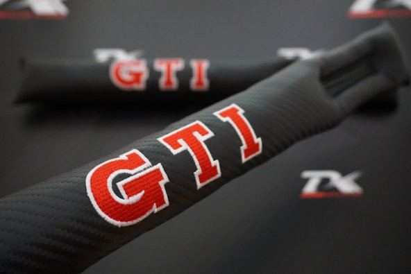 VW Volkswagen GTİ Logo Karbon Desen Koltuk Arası Fitili 2 Li Set ürün görseli 1