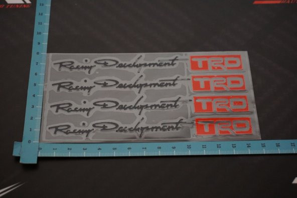 Toyota TRD Racing Development Kapı Kolu Ayna Torpido Sticker - Resim 9