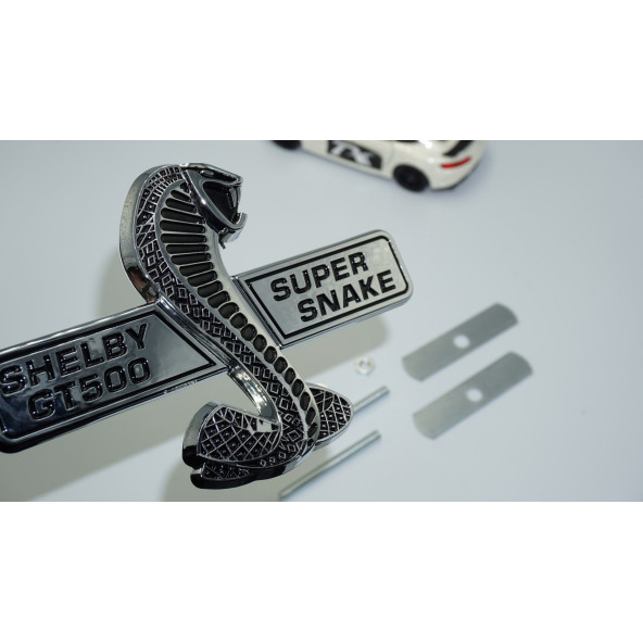 Dk Tuning Mustang Shelby Gt500 Kobra Ön Panjur Vidalı Krom Abs Logo ürün görseli 1