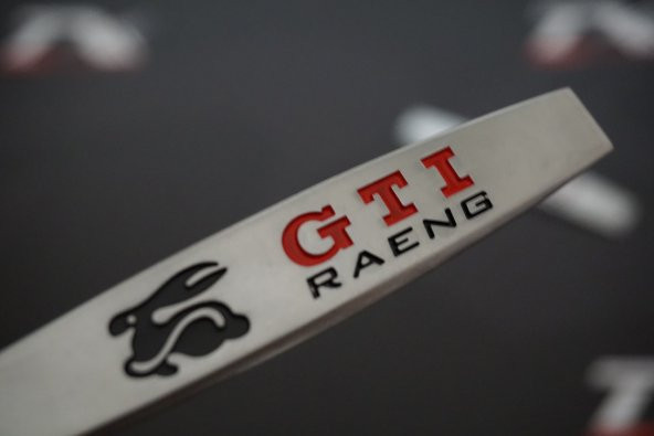 VW Volkswagen GTİ Running Rabbit Logo Yan Çamurluk 3M 3D Krom Met ürün görseli 1