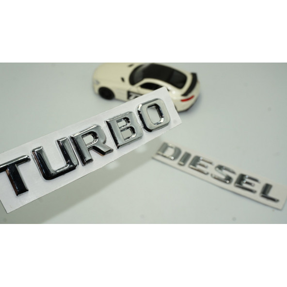DK Benz Turbo Diesel Bagaj Krom ABS 3M 3D Yazı Logo ürün görseli 1
