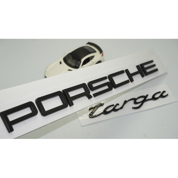 DK Porsche Targa Bagaj 3M 3D Siyah ABS Yazı Logo Amblem Seti ürün görseli 1