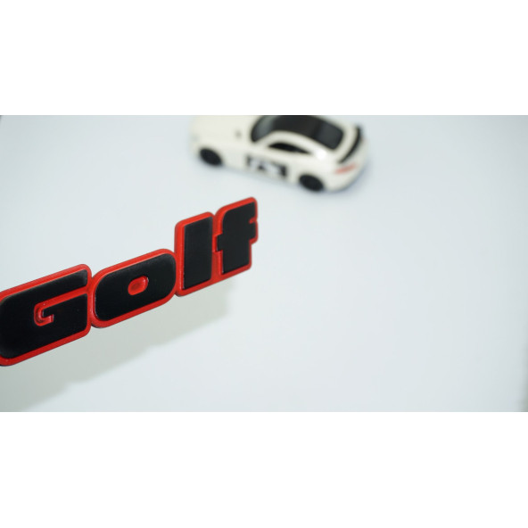 DK Tuning Golf MK2 MK3 Bagaj Siyah Kırmızı Yazı Logo Volkswagen İle Uyumlu ürün görseli 1
