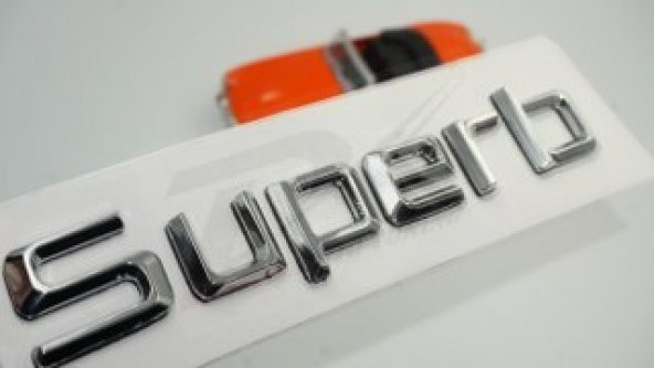 Skoda Superb Yeni Nesil Bagaj Krom ABS 3M 3D Yazı Logo Amblem ürün görseli 1