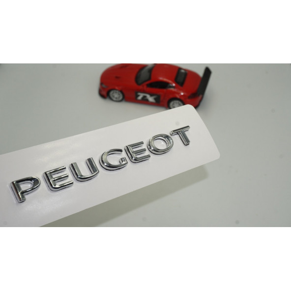 DK Peugeot Bagaj Krom ABS 3M 3D Yazı Logo Amblem 13,5 Cm ürün görseli 1