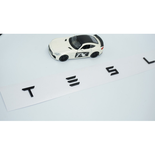 DK Tuning Tesla Model 3 Y S X Series Bagaj Siyah Metal Uzun Yazı Logo ürün görseli 1