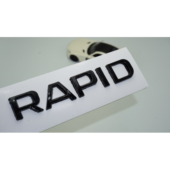 DK Tuning Skoda Rapİd Siyah ABS 3M 3D Bagaj Yazı Logo ürün görseli 1